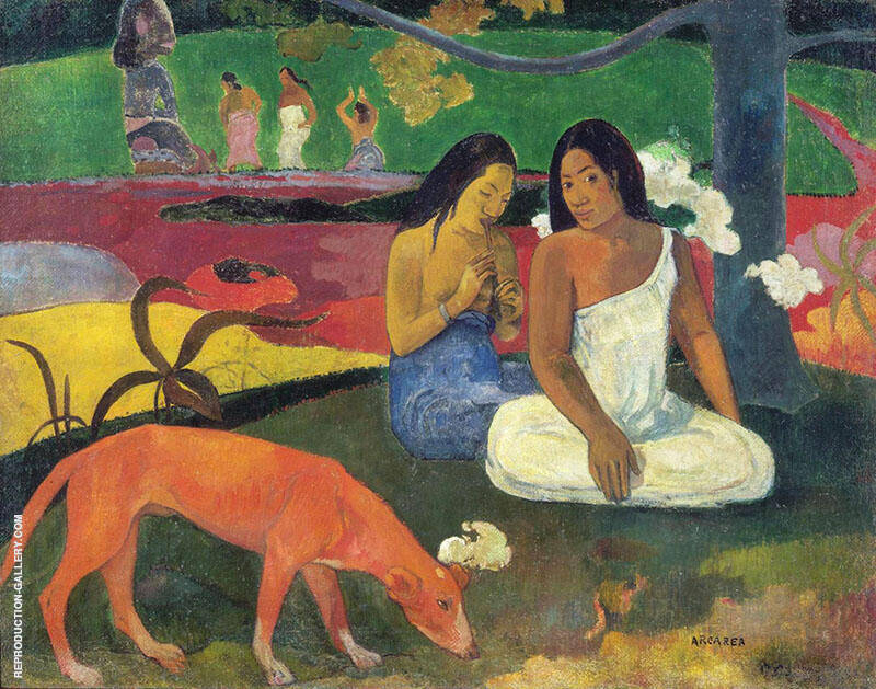 Arearea Joyousness 1892 by Paul Gauguin | Oil Painting Reproduction
