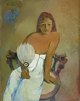 Woman with a Fan 1902 By Paul Gauguin