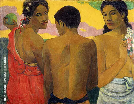 Three Tahitians By Paul Gauguin