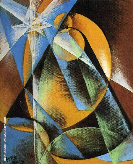 The Planet Mercury Passes The Sun By Giacomo Balla