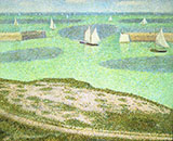 Port En Bessin Entrance to the Harbor 1888 By Georges Seurat