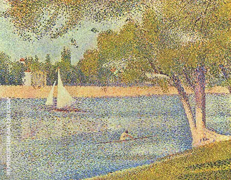 The Seine and La Grande Jatte Springtime 1888 By Georges Seurat