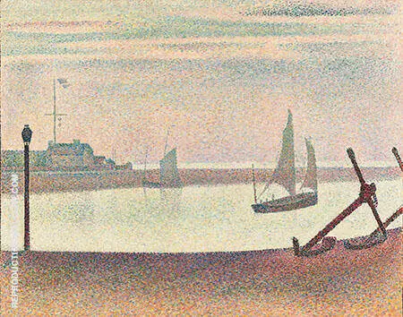 The Channel at Gravelines Evening 1890 By Georges Seurat