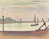The Channel at Gravelines Evening 1890 By Georges Seurat
