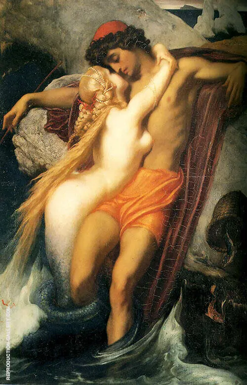 The Fisherman and the Syren From a Ballad by Goethe c1856 By Frederic Leighton