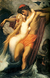 The Fisherman and the Syren From a Ballad by Goethe c1856 By Frederic Lord Leighton
