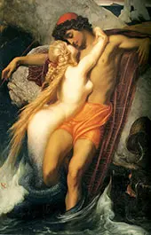 The Fisherman and the Syren From a Ballad by Goethe c1856 By Frederic Leighton