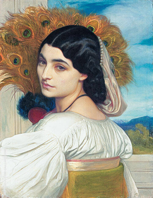 Pavonia c1858 by Frederick Lord Leighton | Oil Painting Reproduction