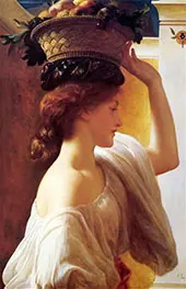A Girl with a Basket of Fruit c1862 By Frederic Leighton
