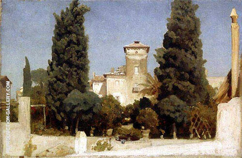 Villa Malta Rome 1860 by Frederic Leighton | Oil Painting Reproduction