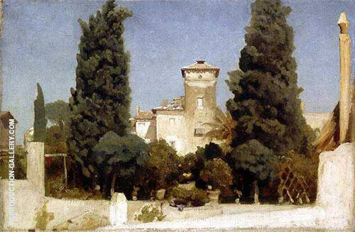 Villa Malta Rome 1860 By Frederic Leighton