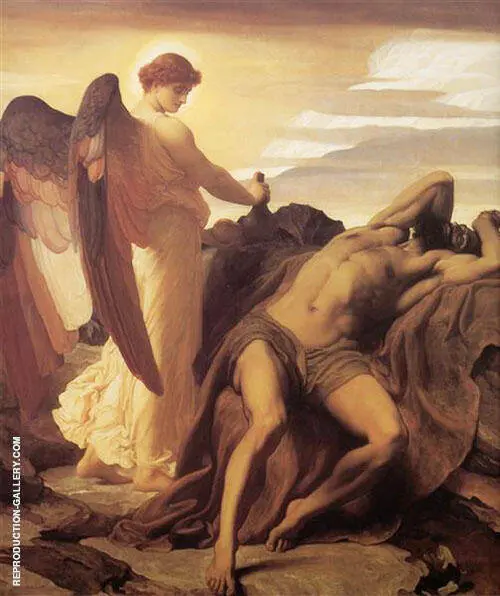 Elijah in the Wilderness c1877 By Frederic Leighton