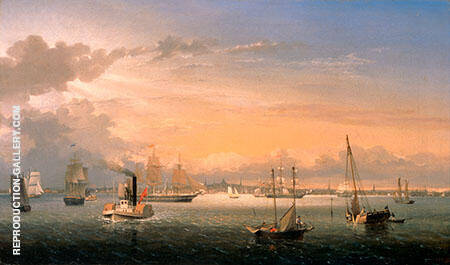Boston Harbor II by Fitz Hugh Lane | Oil Painting Reproduction