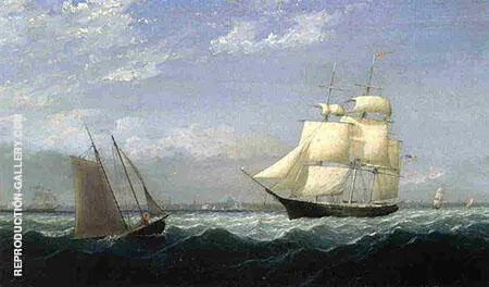Ships in Boston Harbor By Fitz Hugh Lane