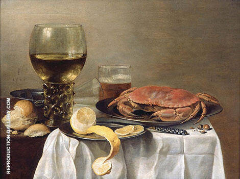 Still Life with Crab by Pieter Claesz | Oil Painting Reproduction
