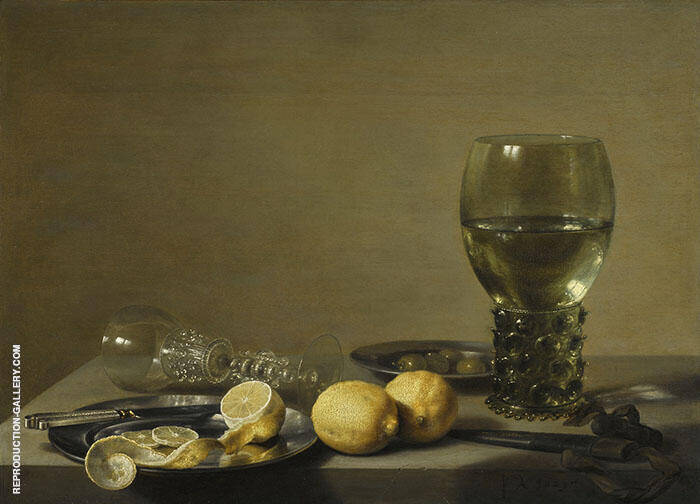 Still Life with Lemons and Olives | Oil Painting Reproduction