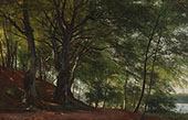 Forest Scene Soro Denmark 1880 By Carl Frederic Aagaard