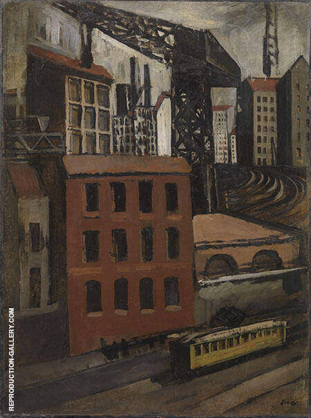 Periphery with Tramway and Crane 1921 | Oil Painting Reproduction