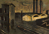 Urban Landscape with Chimneys 1921 By Mario Sironi