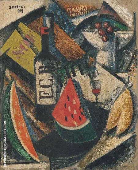 Fruit and Liquers 1915 By Ardengo Soffici