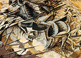 Charge of The Lancers By Umberto Boccioni