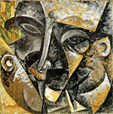 Dynamism of a Mans Head By Umberto Boccioni