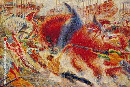 The City Rises By Umberto Boccioni