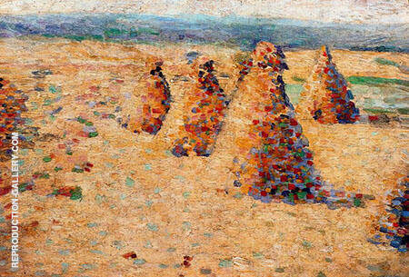 Hay Ricks in Normandy by Charles Angrand | Oil Painting Reproduction