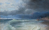 Shipwreck on a Stormy Morning By Ivan Aivazovsky