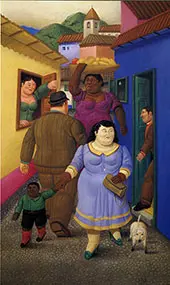La Calle The Street By Fernando Botero
