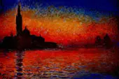 Venice at Sunset c1908 By Claude Monet