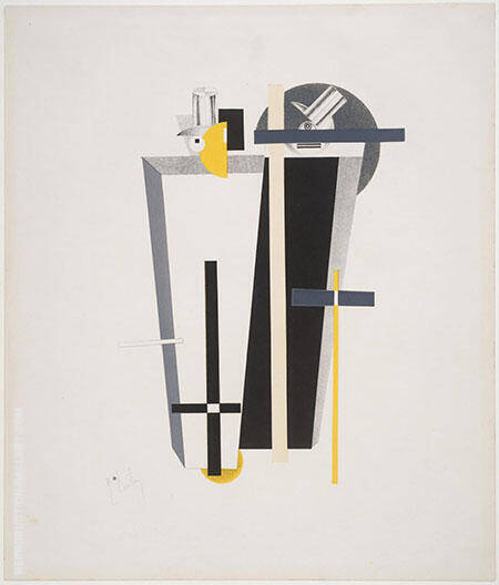 9 Gravediggers 1923 by El Lissitzky | Oil Painting Reproduction