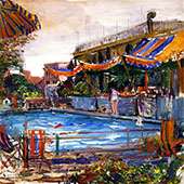 The Ambassador Hotel Swimming Pool By Joseph Kleitsch