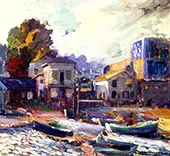 The Fish Market at Monterey By Joseph Kleitsch