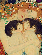 Mother and Child Twins By Gustav Klimt