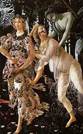 Detail from Primavera c1482 By Sandro Botticelli