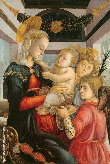 Madonna and Child with Angels c1465 By Sandro Botticelli