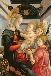 Madonna and Child with Angels c1465 By Sandro Botticelli
