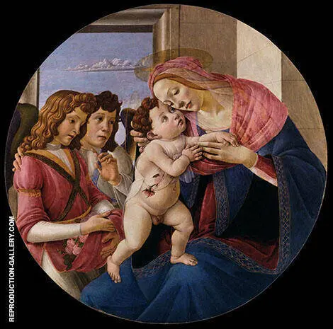 The Virgin and Two Angels By Sandro Botticelli