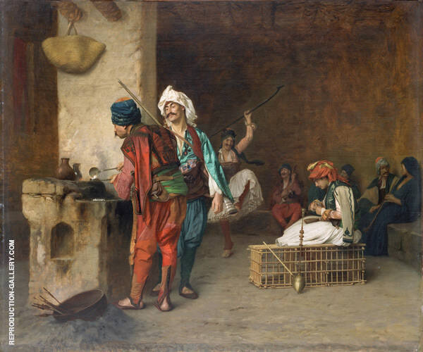 A Cafe In Cairo by Jean Leon Gerome | Oil Painting Reproduction