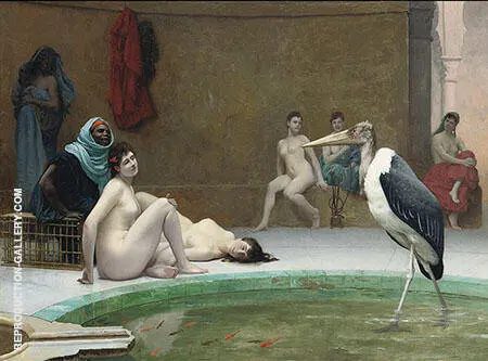 Le Marabout in The Harem Bath By Jean Leon Gerome