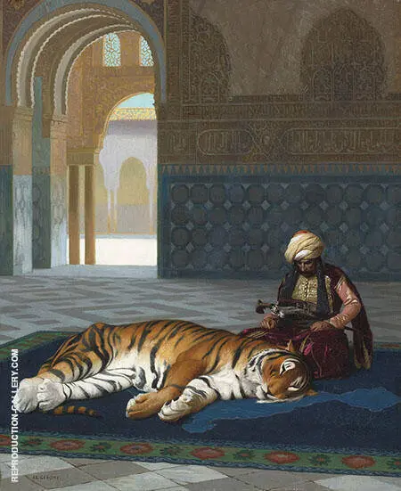 Le Tigre Et Le Gardien By Jean Leon Gerome