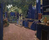 Blue Courtyard Arenys de Munt By Santiago Rusinol