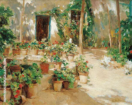 The Courtyard By Santiago Rusinol