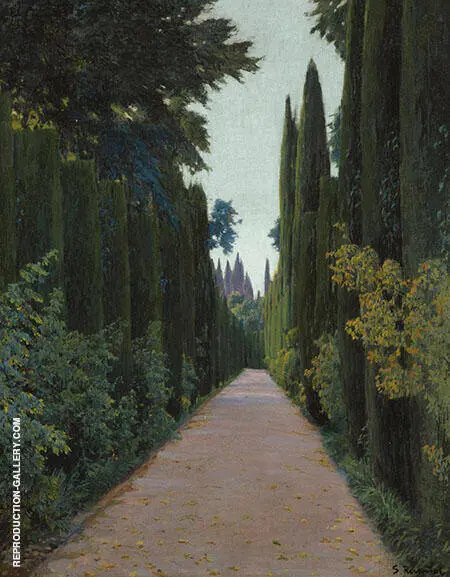 The Cyrpress Fountain By Santiago Rusinol