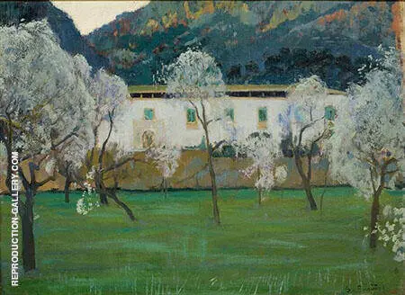 White Farmhouse Majorca 1902 By Santiago Rusinol