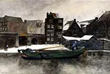 The Teertuinen in Winter Amsterdam By George Hendrik Breitner