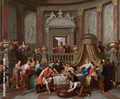 The Banquet of Cleopatra by Gerard Hoet | Oil Painting Reproduction