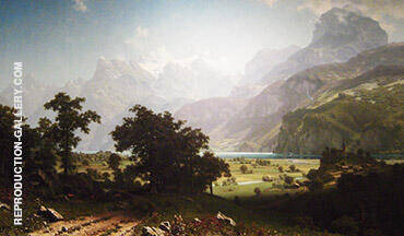 Lake Lucerne 1858 by Albert Bierstadt | Oil Painting Reproduction