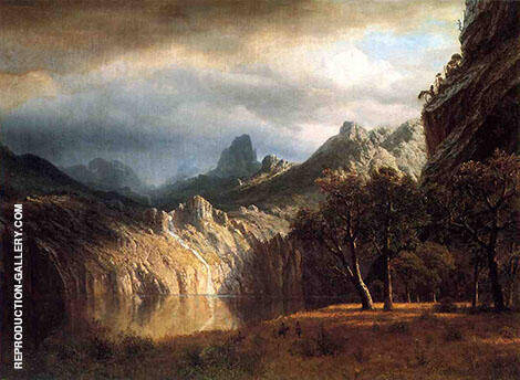 In Western Mountains by Albert Bierstadt | Oil Painting Reproduction